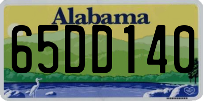 AL license plate 65DD140