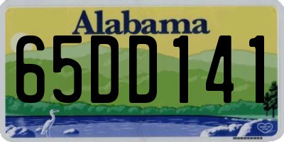AL license plate 65DD141
