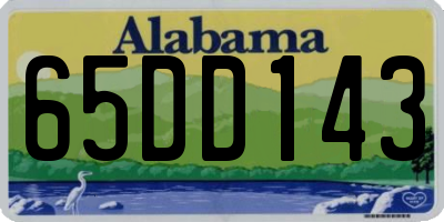 AL license plate 65DD143