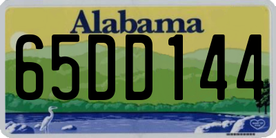 AL license plate 65DD144