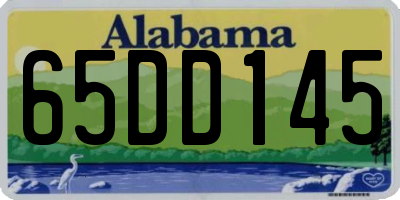 AL license plate 65DD145