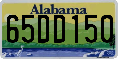 AL license plate 65DD150