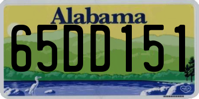 AL license plate 65DD151
