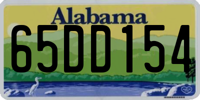 AL license plate 65DD154