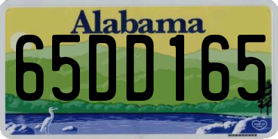 AL license plate 65DD165