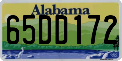 AL license plate 65DD172