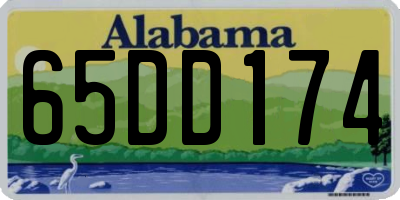 AL license plate 65DD174