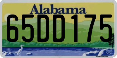 AL license plate 65DD175