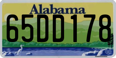 AL license plate 65DD178