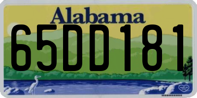 AL license plate 65DD181