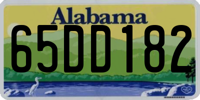 AL license plate 65DD182
