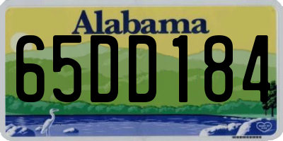 AL license plate 65DD184