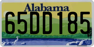 AL license plate 65DD185