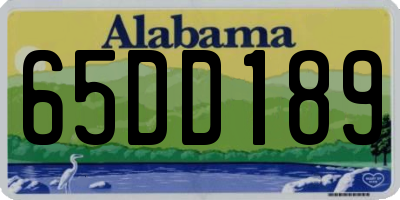 AL license plate 65DD189