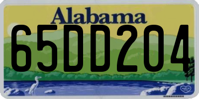 AL license plate 65DD204