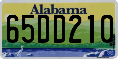 AL license plate 65DD210