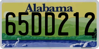 AL license plate 65DD212