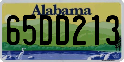 AL license plate 65DD213