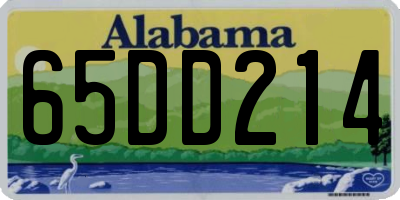 AL license plate 65DD214