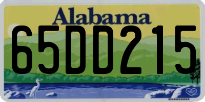 AL license plate 65DD215