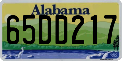 AL license plate 65DD217