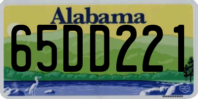 AL license plate 65DD221