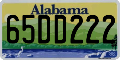 AL license plate 65DD222