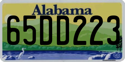 AL license plate 65DD223