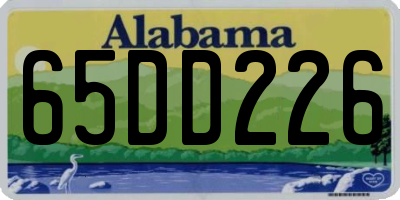 AL license plate 65DD226