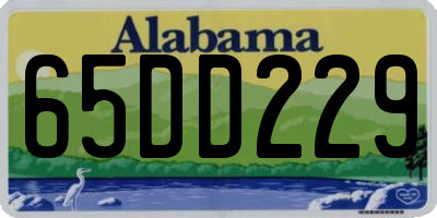 AL license plate 65DD229