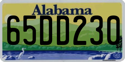 AL license plate 65DD230