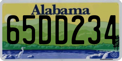 AL license plate 65DD234