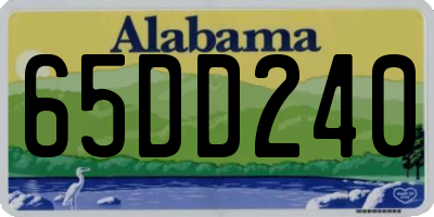 AL license plate 65DD240