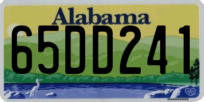 AL license plate 65DD241