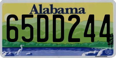 AL license plate 65DD244