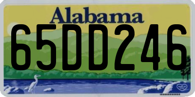 AL license plate 65DD246