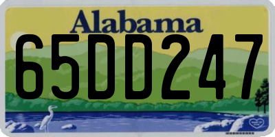 AL license plate 65DD247
