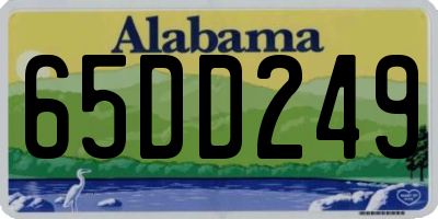 AL license plate 65DD249