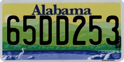 AL license plate 65DD253