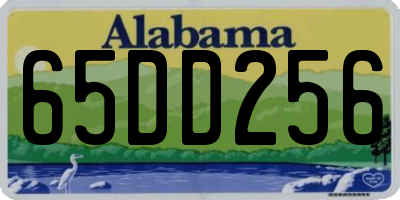 AL license plate 65DD256