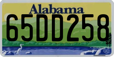 AL license plate 65DD258
