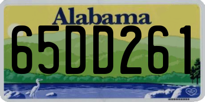 AL license plate 65DD261