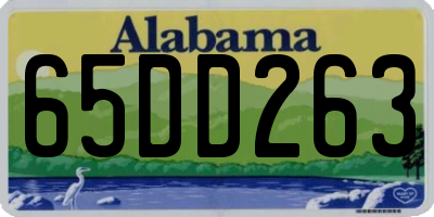 AL license plate 65DD263