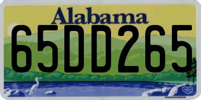 AL license plate 65DD265