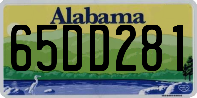 AL license plate 65DD281
