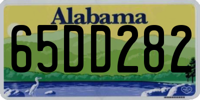 AL license plate 65DD282