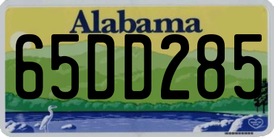 AL license plate 65DD285