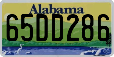 AL license plate 65DD286