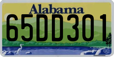 AL license plate 65DD301