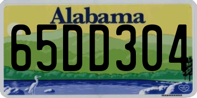 AL license plate 65DD304